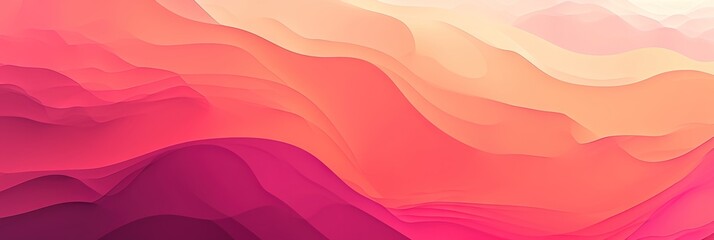 Fototapeta premium Minimalist abstract colorful gradient wallpaper pattern. Great for poster design or frame as decor. Simple shapes and lines. Web design. Peach fuzz pantone vibes.