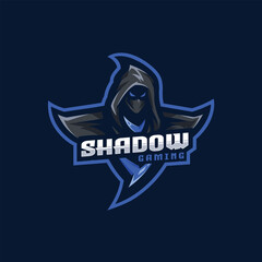 Shadow Mascot Esport Logo Design Illustration For Gaming club