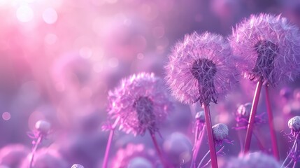 beautiful purple Dandelion background