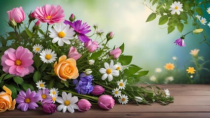 frame of flowers, spring flowers border, spring flowers frame