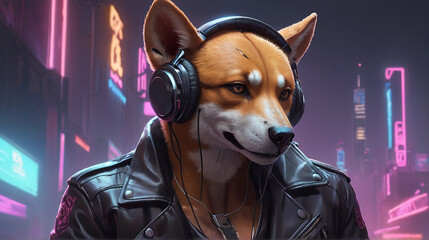 Dingo Rhythms in the Neon Wilderness by Alex Petruk AI GENERATED