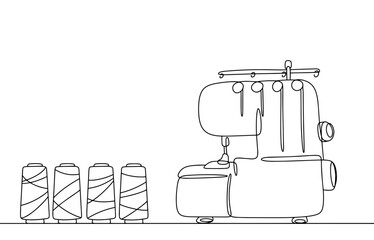 Overlock. Tool. Spools of thread