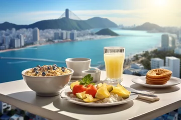 Cercles muraux Copacabana, Rio de Janeiro, Brésil Rio de Janeiro Breakfast