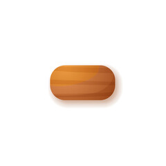 Rectangle wooden button or place for text icon with rounded angles