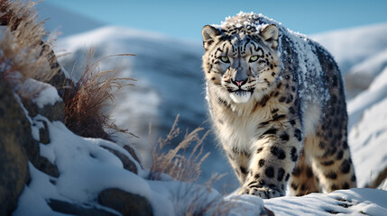 Fototapeta premium snow leopard portrait