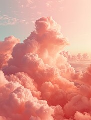 Abstract minimalist peach fuzz pantone color decor inspiration. Charming style, pink elements. Boho yet modern. Great as poster design, frame decoration, web design. Soft shapes, lines and colors.