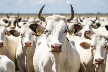 Narrowly focused Nelore cattle herd in Mato Grosso, Brazil.