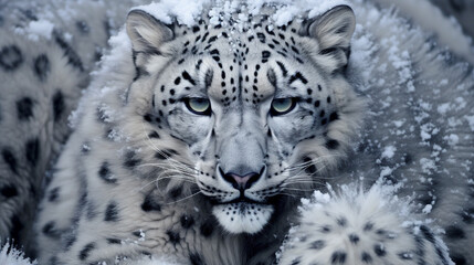 Naklejka premium snow leopard portrait