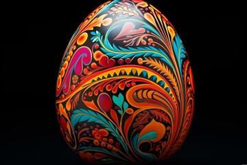 Vibrant festive egg design. Generative AI