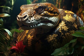 A python in the Amazon rainforest