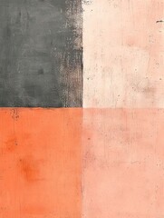 Abstract minimalist peach fuzz pantone color decor inspiration. Charming style, pink elements. Boho yet modern. Great as poster design, frame decoration, web design. Soft shapes, lines and colors.