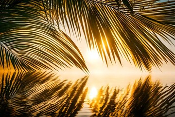 palm tree sunset