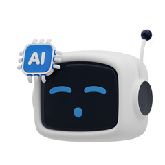 Robot Artificial Intelligence 3D Icon