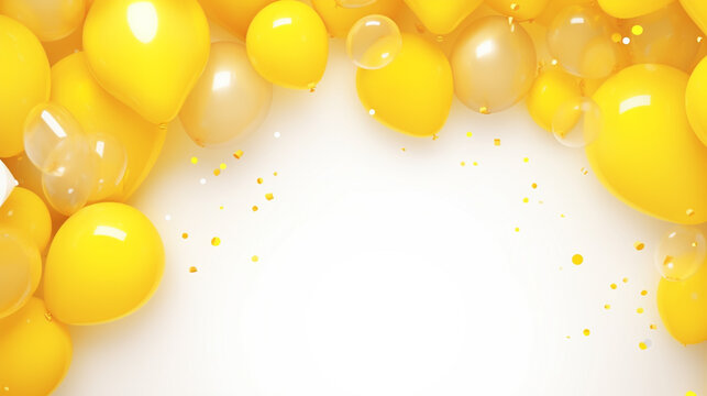 Anniversary birthday frame balloon background. Birthday party balloon background. Age in a frame box.