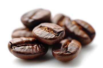 Fototapeta premium coffee beans isolated kitchen table professional advertising food photography