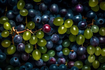 grapes and bottle