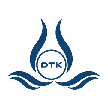 DTK letter water drop icon design with white background in illustrator, DTK Monogram logo design for entrepreneur and business.

