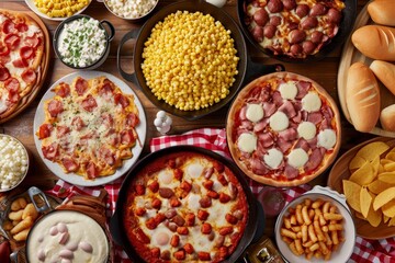 breakfast menu served in dining table professional advertising food photography