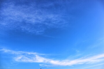 Bright blue sky on the day.