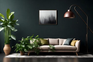 living room interior with sofa