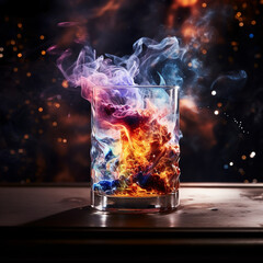 glass of cocktail created with Generative Ai