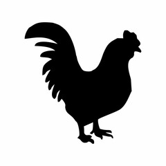 black male and female chicken silhouette