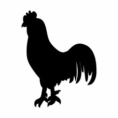 black male and female chicken silhouette