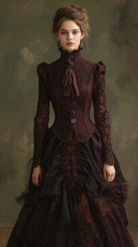 woman victorian dress clothes