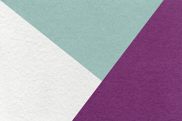 Texture of craft white, purple and cyan shade color paper background, macro. Vintage abstract...