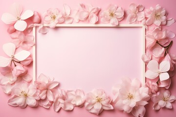 Obraz na płótnie Canvas frame with cherry blossoms