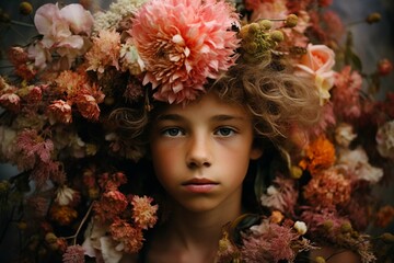 Floral boy photography