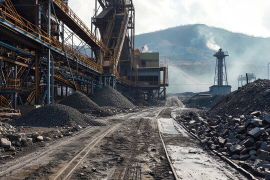 Phosphate mine processing mill.