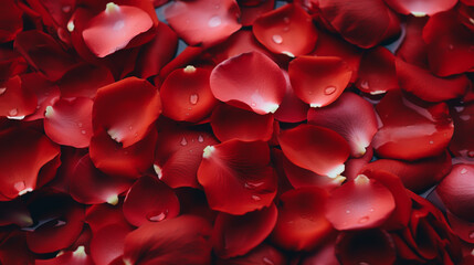 Rose petals background on white ground
