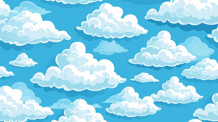 A pattern with clouds on a blue background