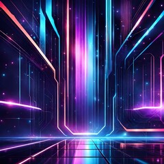 futuristic technology background with glowing lines and lights mysterious