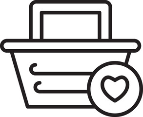 Shopping Basket and Heart Icon
