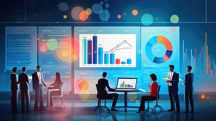 Financial analysis on business strategy, audit or financial specialists audits and analyze financial report and chart for investment concept