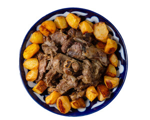 kazan kebab, lamb in a cauldron with potatoes is a traditional Kazakh dish