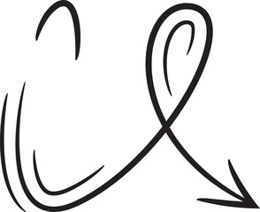 Doodle Hand Drawn Arrow