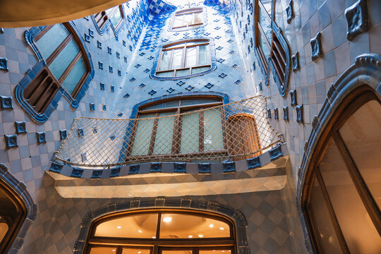 Interior of the Batll&oacute; House in Barcelona, the building, Antoni gaud&iacute;.