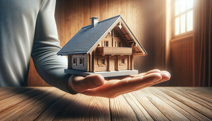 Maquette de maison pour présentation, ideal pour article ou blog pour architectes, agents immobiliers, marché immobilier, assureurs, banquiers, constructeurs