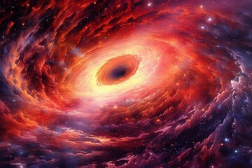 Mesmerizing spiral galaxy in a realm beyond reality. Generative AI