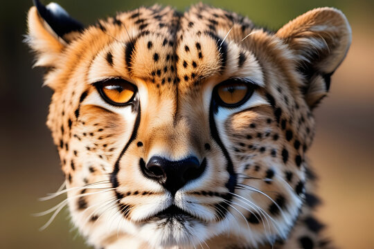close up of a leopard. 