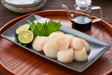 帆立の刺身