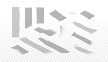 Shadows silhouettes realistic vector illustration set