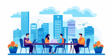 Teamwork vector illustration