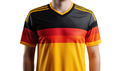 unofficial german football soccer jersey product mockup on transparent background