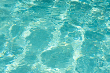 Waves on the surface of the water.	