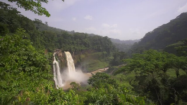 Ekom Nkam falls, Melong, Cameroon, West Africa