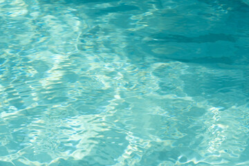 Waves on the surface of the water.	